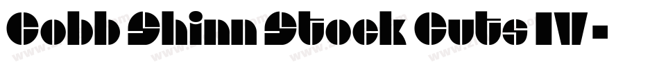 Cobb Shinn Stock Cuts IV字体转换